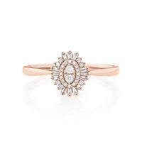 Evermore Promise Ring with 0.15 Carat TW of Diamonds in 10ct Rose Gold