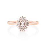 Evermore Promise Ring with 0.15 Carat TW of Diamonds in 10ct Rose Gold