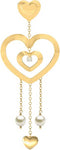 Enclosed Heart Drop Earrings