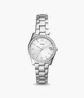 SCARLETTE MINI THREE-HAND DATE STAINLESS STEEL WATCH