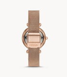 Carlie Mini Three-Hand Rose Gold-Tone Stainless Steel Watch