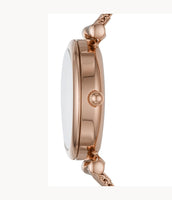Carlie Mini Three-Hand Rose Gold-Tone Stainless Steel Watch