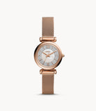 Carlie Mini Three-Hand Rose Gold-Tone Stainless Steel Watch