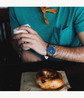 THE MINIMALIST SLIM THREE-HAND LIGHT BROWN LEATHER WATCH