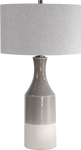 Savin Glossy Warm Gray Glaze Table Lamp