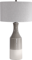 Savin Glossy Warm Gray Glaze Table Lamp