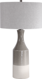 Savin Glossy Warm Gray Glaze Table Lamp