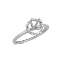 Halo Diamond Engagement Ring in 14k White Gold