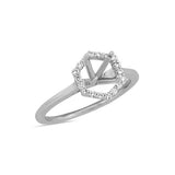 Halo Diamond Engagement Ring in 14k White Gold