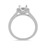 Halo Diamond Engagement Ring in 14k White Gold