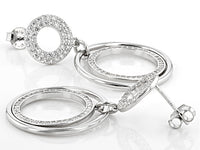 White Cubic Zirconia Rhodium Over Sterling Silver Earrings 1.66ctw