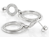 White Cubic Zirconia Rhodium Over Sterling Silver Earrings 1.66ctw