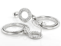 White Cubic Zirconia Rhodium Over Sterling Silver Earrings 1.66ctw