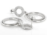 White Cubic Zirconia Rhodium Over Sterling Silver Earrings 1.66ctw