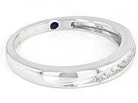 White Diamond 10K White Gold Mens Ring 0.10ctw