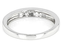 White Diamond 10K White Gold Mens Ring 0.10ctw