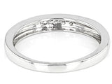 White Diamond 10K White Gold Mens Ring 0.10ctw