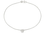 PRF2873J Bella Luce Pre-Owned .48ctw Sterling Silver 9 inch Flower Anklet