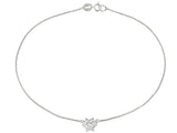 PRF2873J Bella Luce Pre-Owned .48ctw Sterling Silver 9 inch Flower Anklet