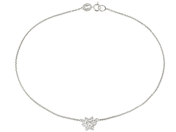 PRF2873J Bella Luce Pre-Owned .48ctw Sterling Silver 9 inch Flower Anklet