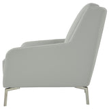 Puella Gray Leather Accent Chair