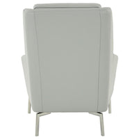 Puella Gray Leather Accent Chair