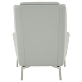 Puella Gray Leather Accent Chair