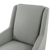 Puella Gray Leather Accent Chair