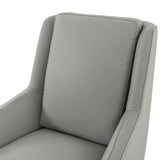 Puella Gray Leather Accent Chair