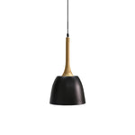 Wooden Dome Pendant - Black