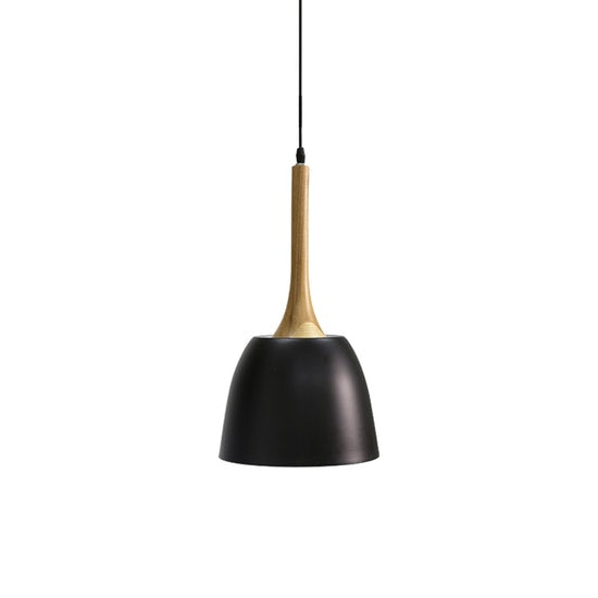Wooden Dome Pendant - Black