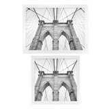 Monochrome Brooklyn Bridge Art Print on Paper (2 Sizes)