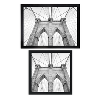 Monochrome Brooklyn Bridge Art Print on Paper (2 Sizes)