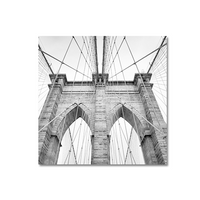 Monochrome Brooklyn Bridge Art Print on Paper (2 Sizes)