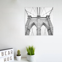 Monochrome Brooklyn Bridge Art Print on Paper (2 Sizes)