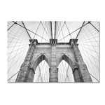 Monochrome Brooklyn Bridge Art Print on Paper (2 Sizes)