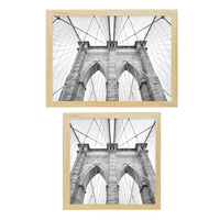 Monochrome Brooklyn Bridge Art Print on Paper (2 Sizes)