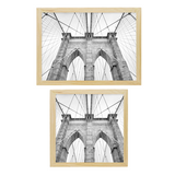 Monochrome Brooklyn Bridge Art Print on Paper (2 Sizes)