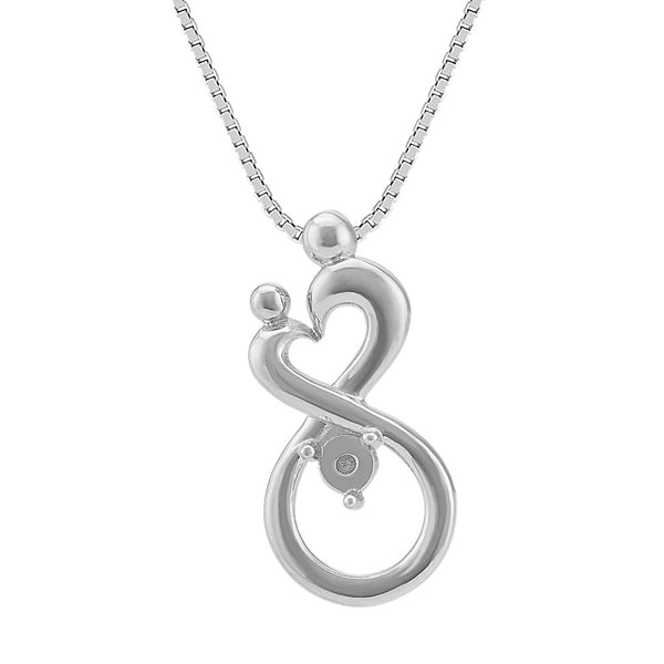 Personalized Mother & Child Infinity Pendant (18 in)