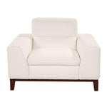 Milani White Leather Chair