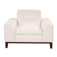 Milani White Leather Chair