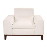 Milani White Leather Chair