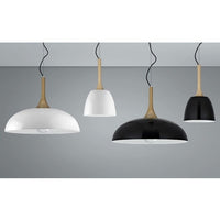 Wooden Dome Pendant - Black