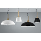 Wooden Dome Pendant - Black