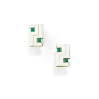 Pair of ivory and chrysoprase cufflinks, Aldo Cipullo for Cartier, 1972