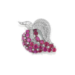 Ruby and diamond brooch, 1950s