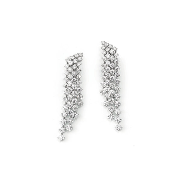 Pair of diamond pendent earrings