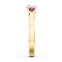 10K Yellow Gold Three Stone Eternity with Princess Accents Ring