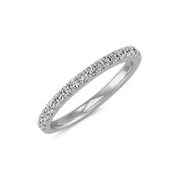 Pave-Set Diamond Wedding Band 14k White Gold