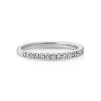 Pave-Set Diamond Wedding Band 14k White Gold